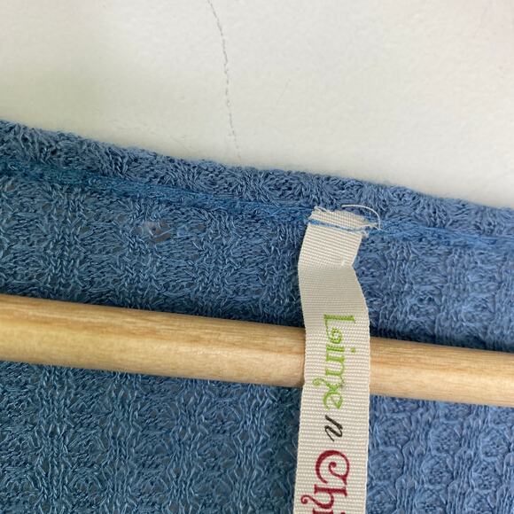 Lime N Chili Blue Pattern Long Sleeve Waffle Knit Top Women's Size Small S - Picture 4 of 7